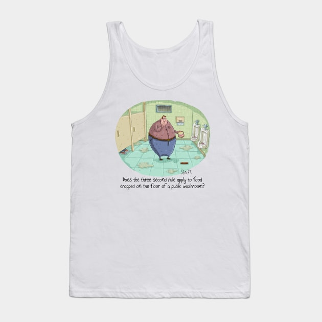 Three second rule on bathroom floor Tank Top by macccc8